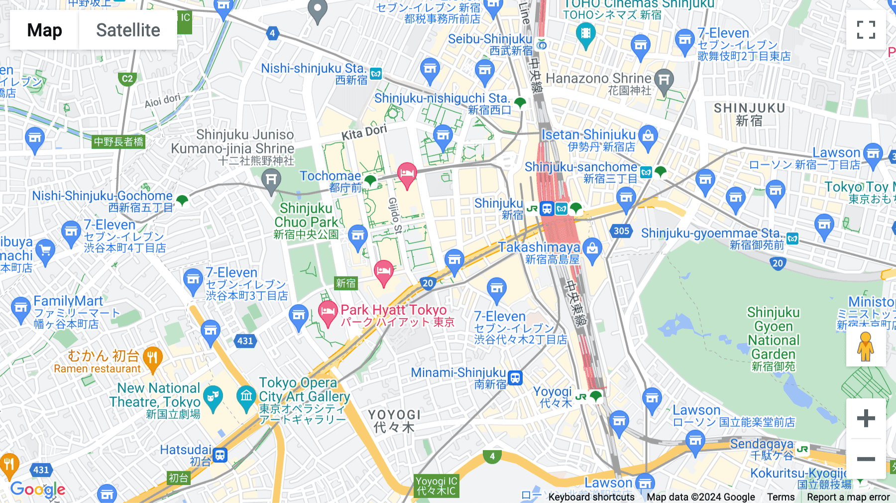 Click for interative map of Shinjuku Nishiguchi, Nishi-Shinjuku Takagi Building, 1-20-3 Nishi-Shinjuku, Tokyo