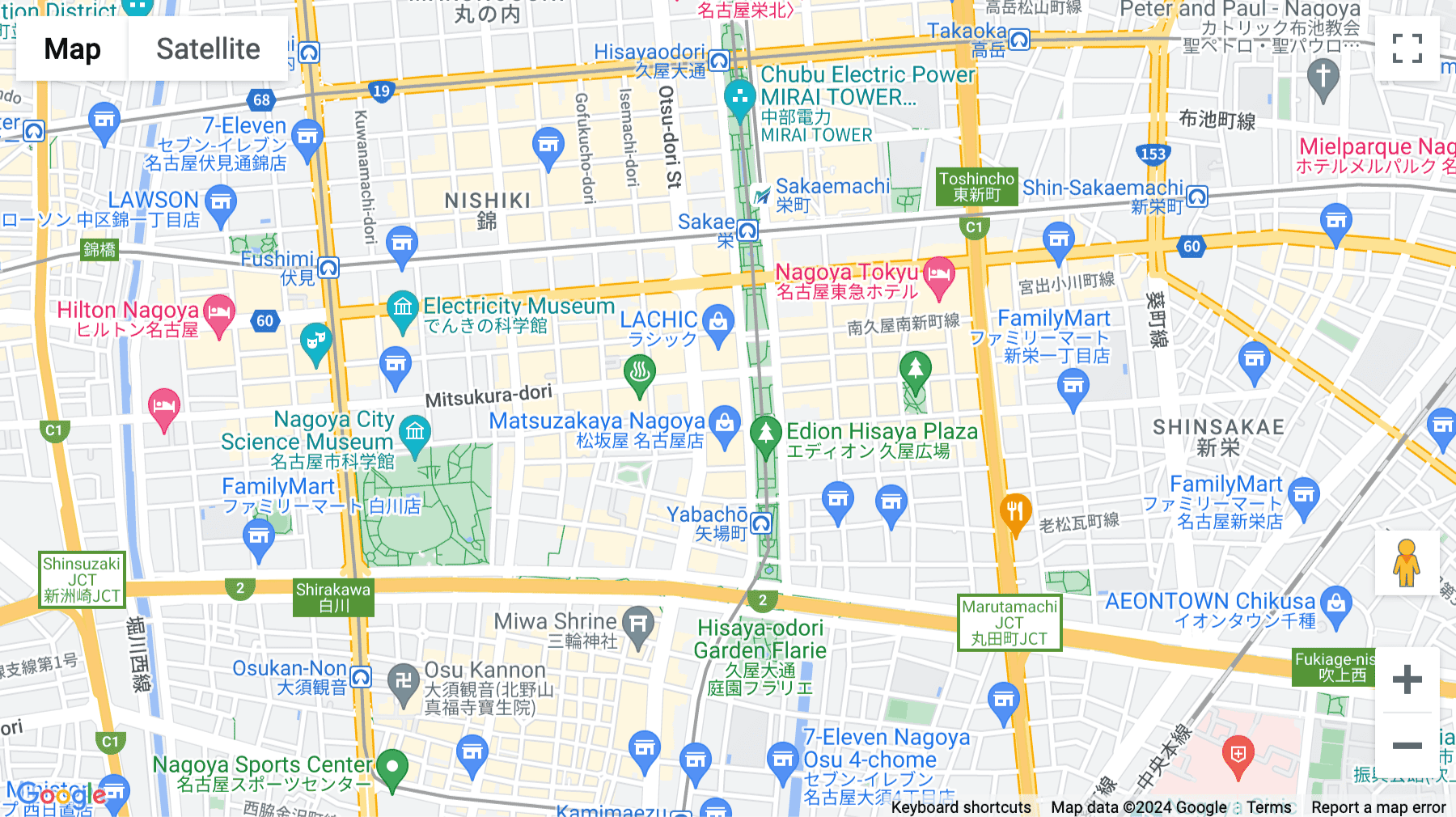 Click for interative map of 13F Sakae Gas Building, 3-15-33 Sakae, Naka-ku, Aichi-ken, Nagoya City