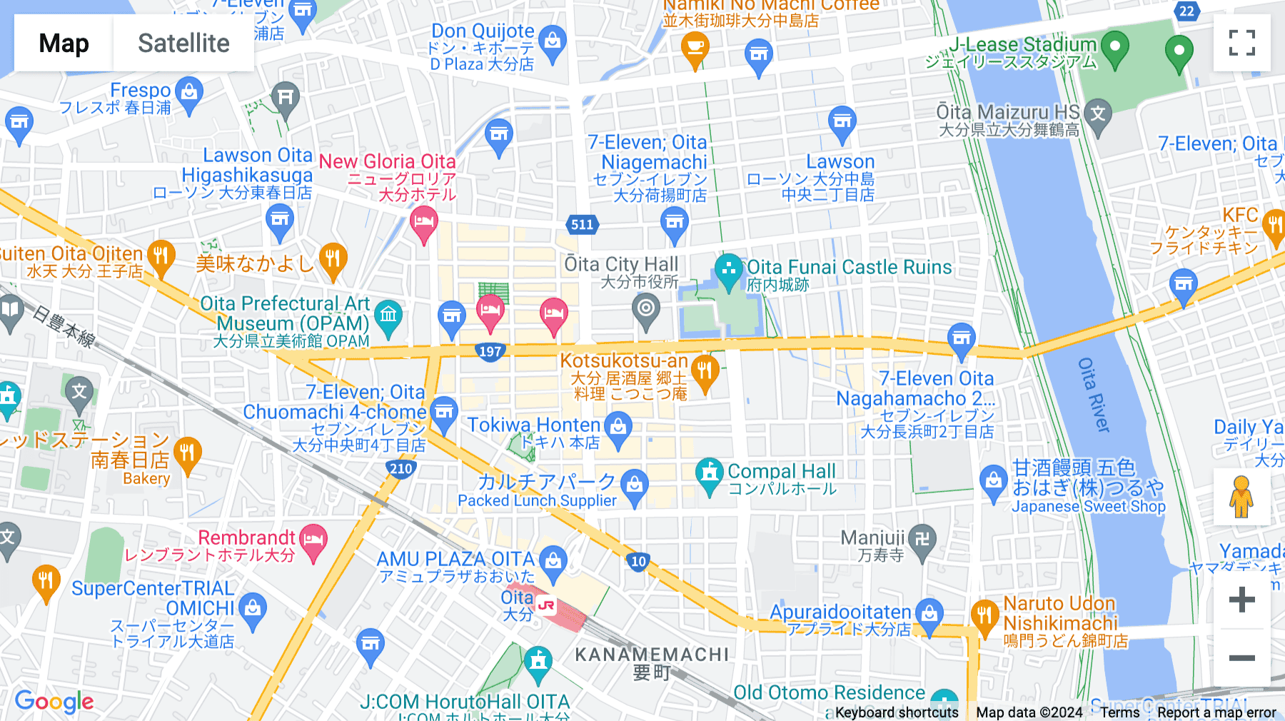 Click for interative map of 4F Oita Kowa Building, 3-4-20 Funaimachi, Oita