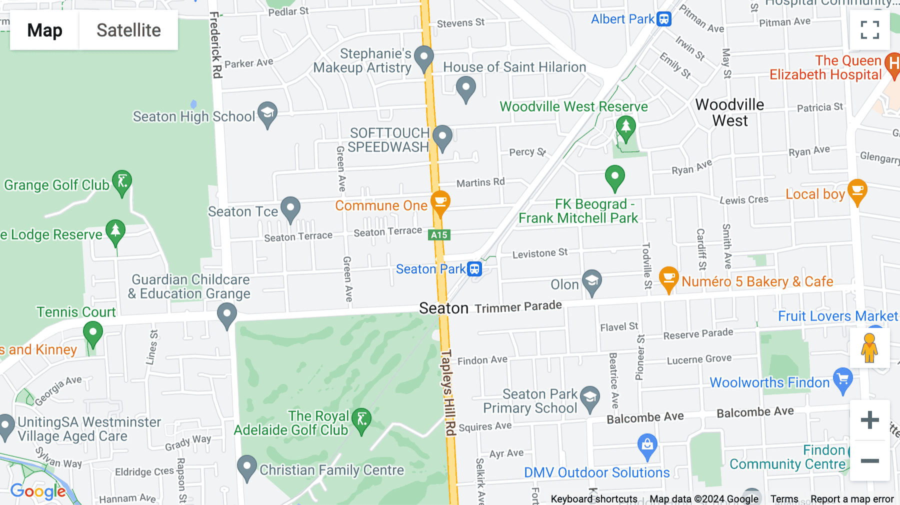 Click for interative map of 1 Clark Terrace, Tapleys Hill Road, Seaton, Adelaide