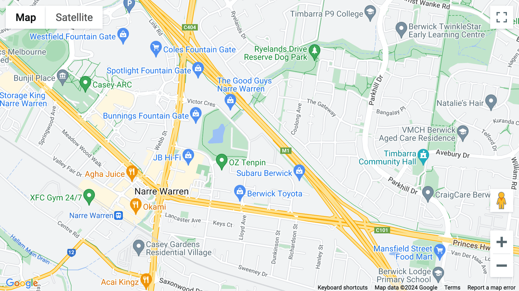 Click for interative map of 64, 66 Victor Crescent, Melbourne