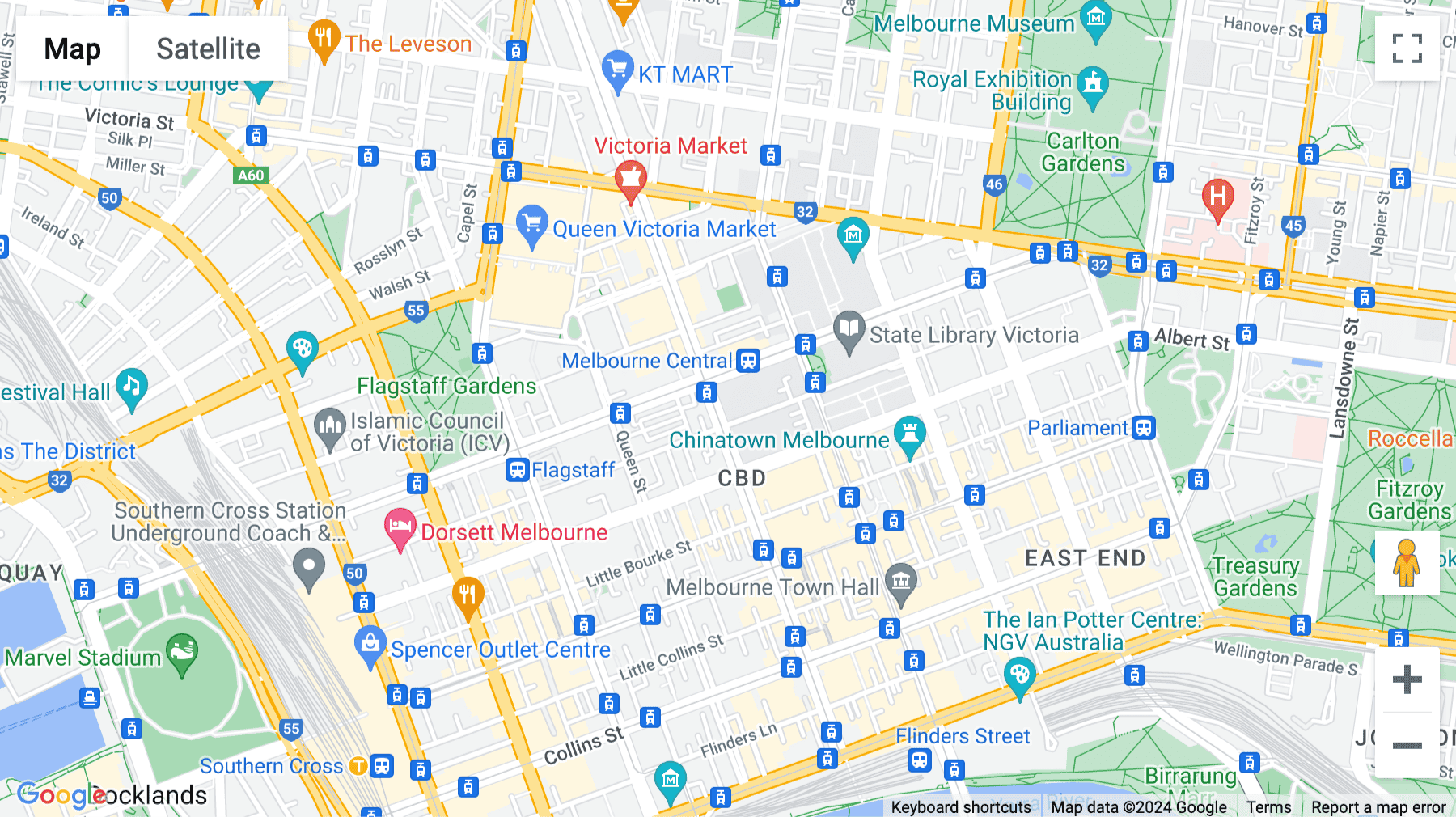 Click for interative map of Level 12, 360 Elizabeth Street, Melbourne