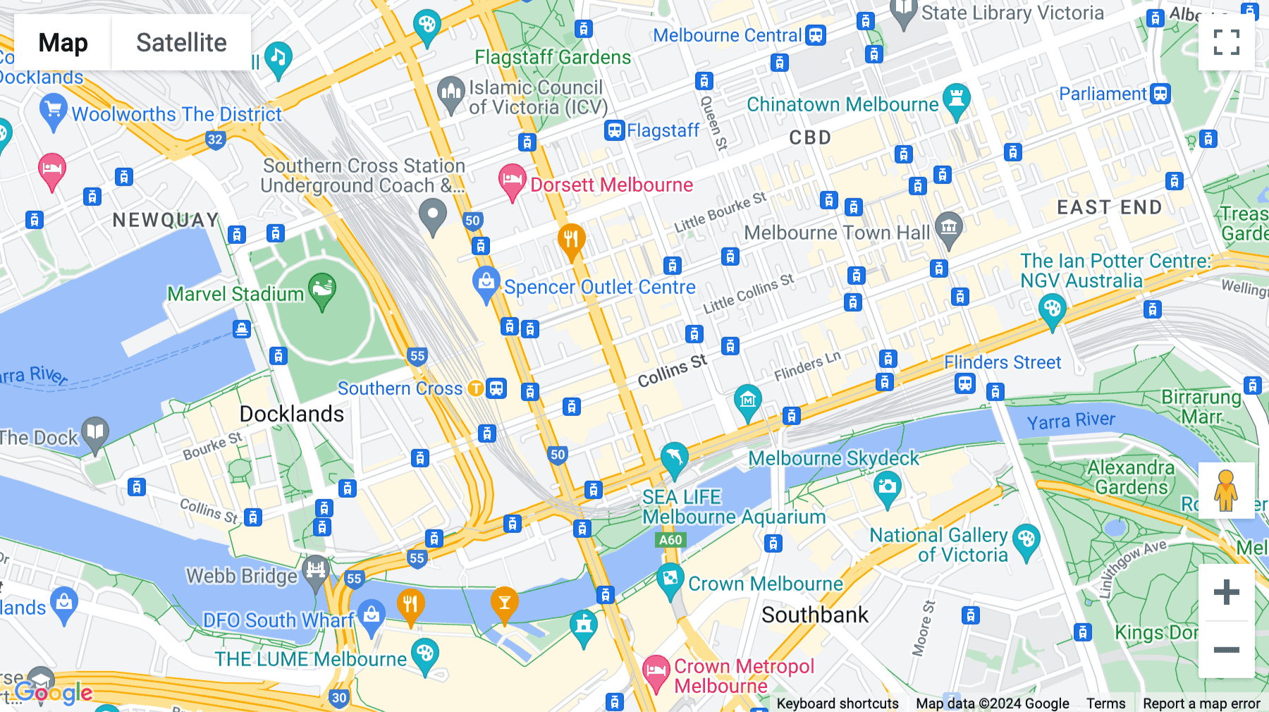 Click for interative map of Level 3, 530 Collins Street, Melbourne
