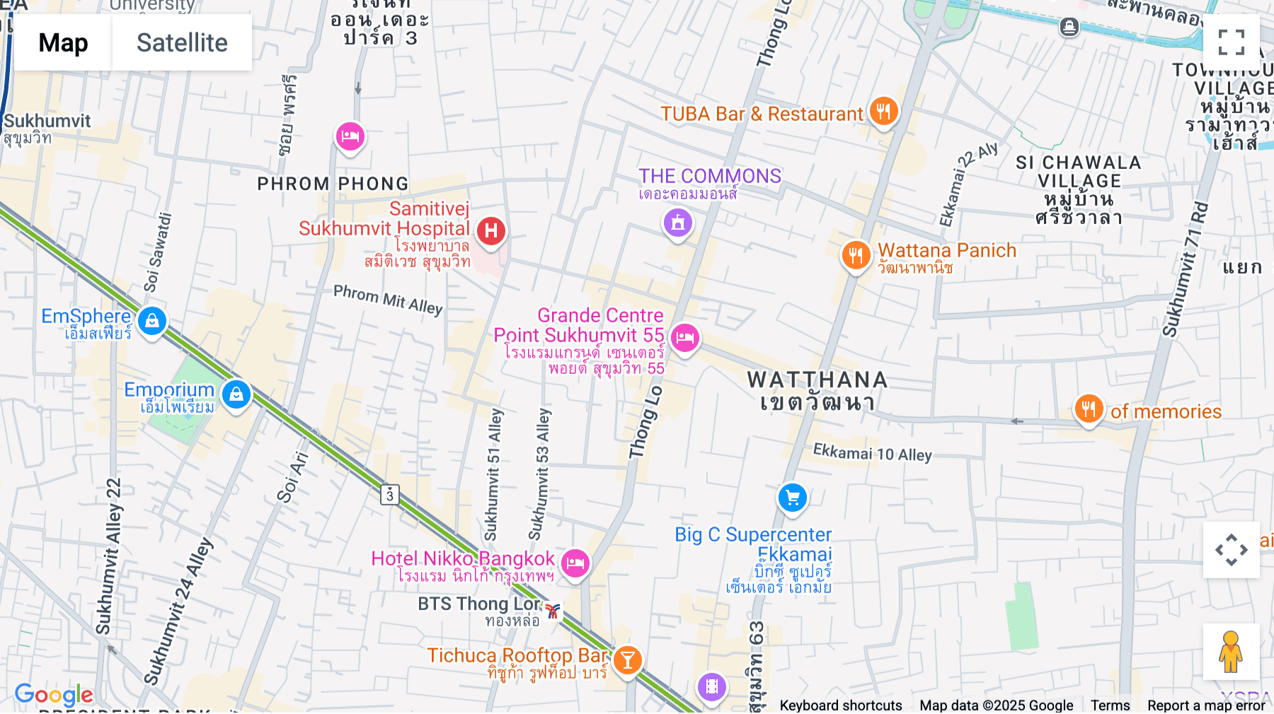 Click for interative map of 205/19-21 Thonglor Road, Sukumvit soi 55, North Klongtan Wattana, Bangkok
