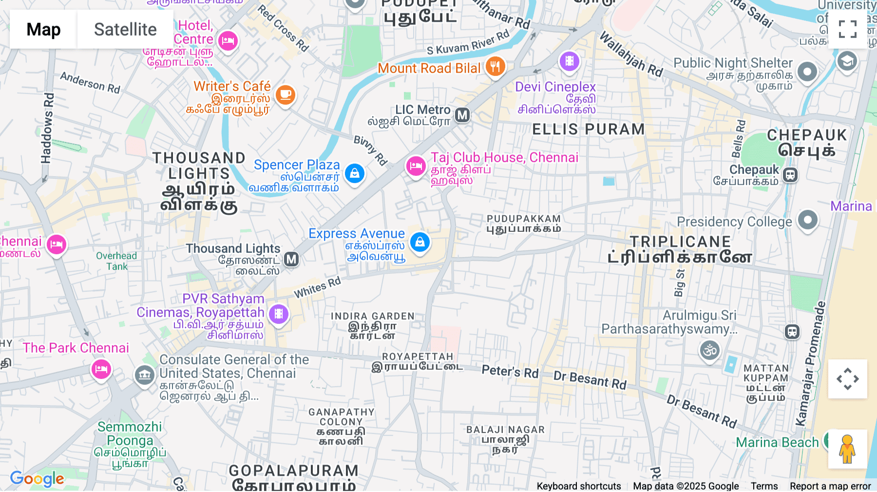Click for interative map of 5th, 6th and 7th Floor EA Chambers Tower II, No.49/50L, Whites Road, Royapettah, Xhennai, Express Avenue, Chennai