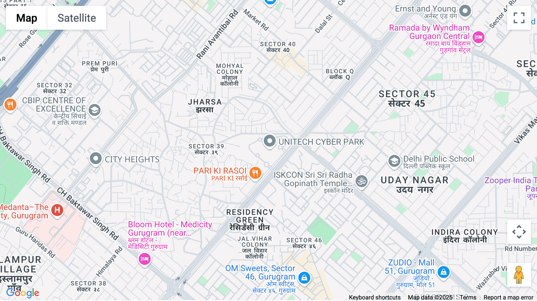 Click for interative map of Unitech Cyberpark, Sector 39, Gurgaon