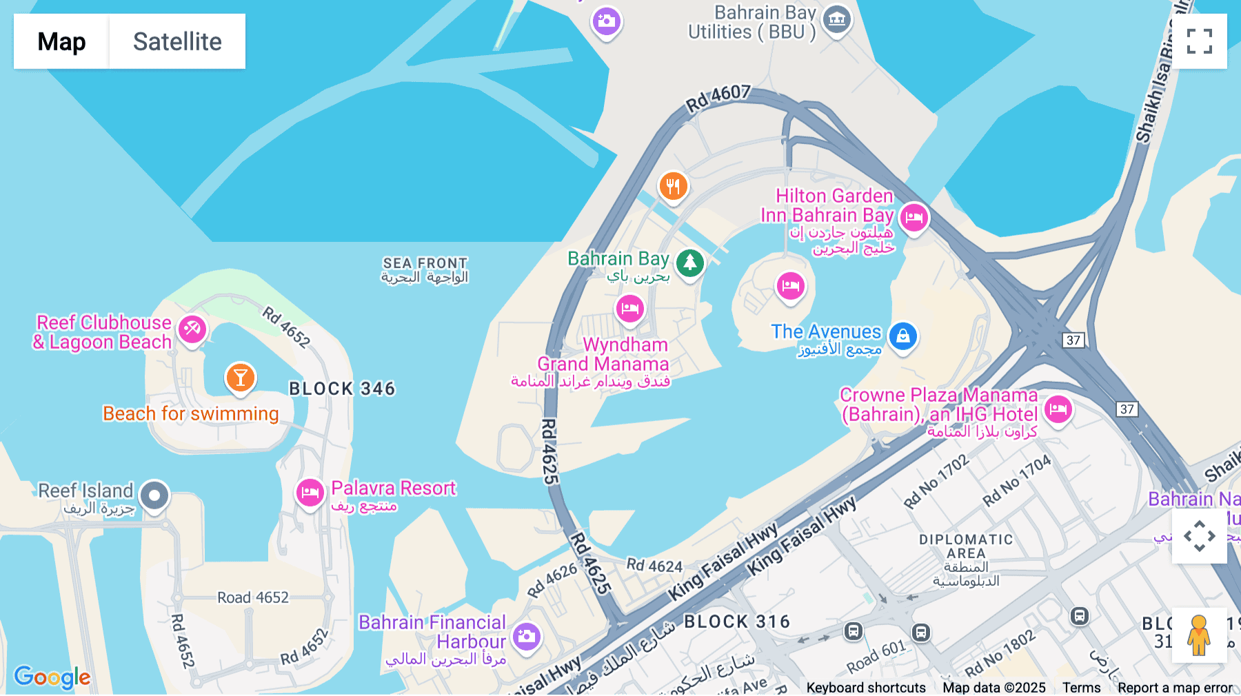 Click for interative map of 31st floor United Tower, Bahrain Bay, Manama