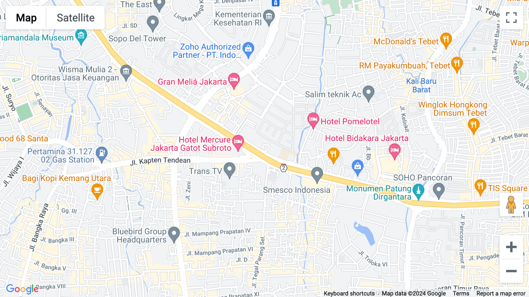 Click for interative map of Graha Surveyor Indonesia, Level 15 Jl. Jendral Gatot Subroto, Kav 56, Jakarta Selatan, Jakarta
