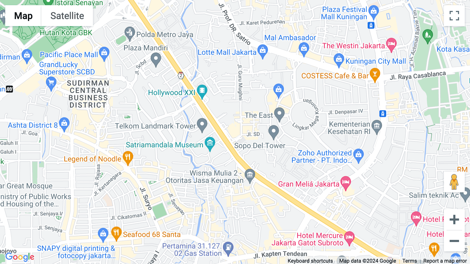 Click for interative map of Centennial Tower Level 29D, E, Jl. Jend Gatot Subroto No 27, Karet Semanggi, Jakarta Selatan, Jakarta