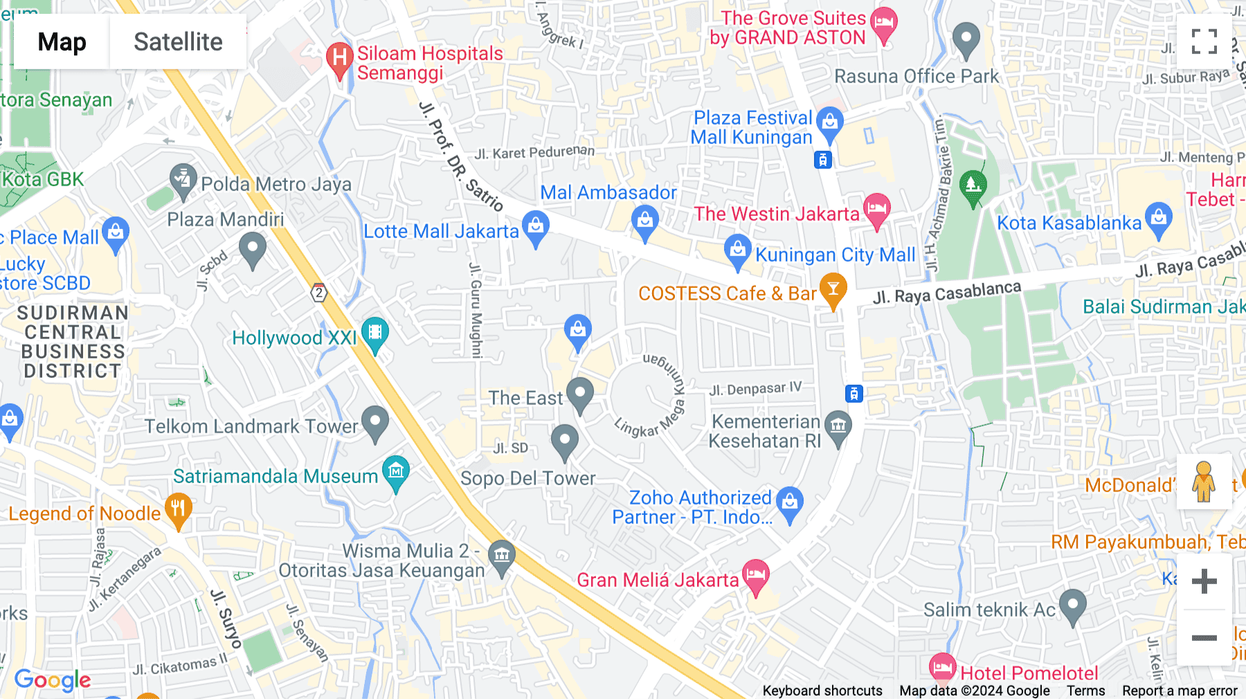Click for interative map of Menara Rajawali, Level 7-1 Jl. DR Ide Anak Agung Gede Agung, Kawasan Mega Kuningan Jakarta Selatan, Jakarta