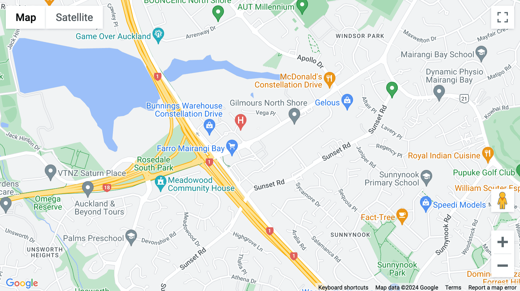 Click for interative map of North Shore, Level 3, 61 Constellation Drive, Mairangi Bay, Auckland