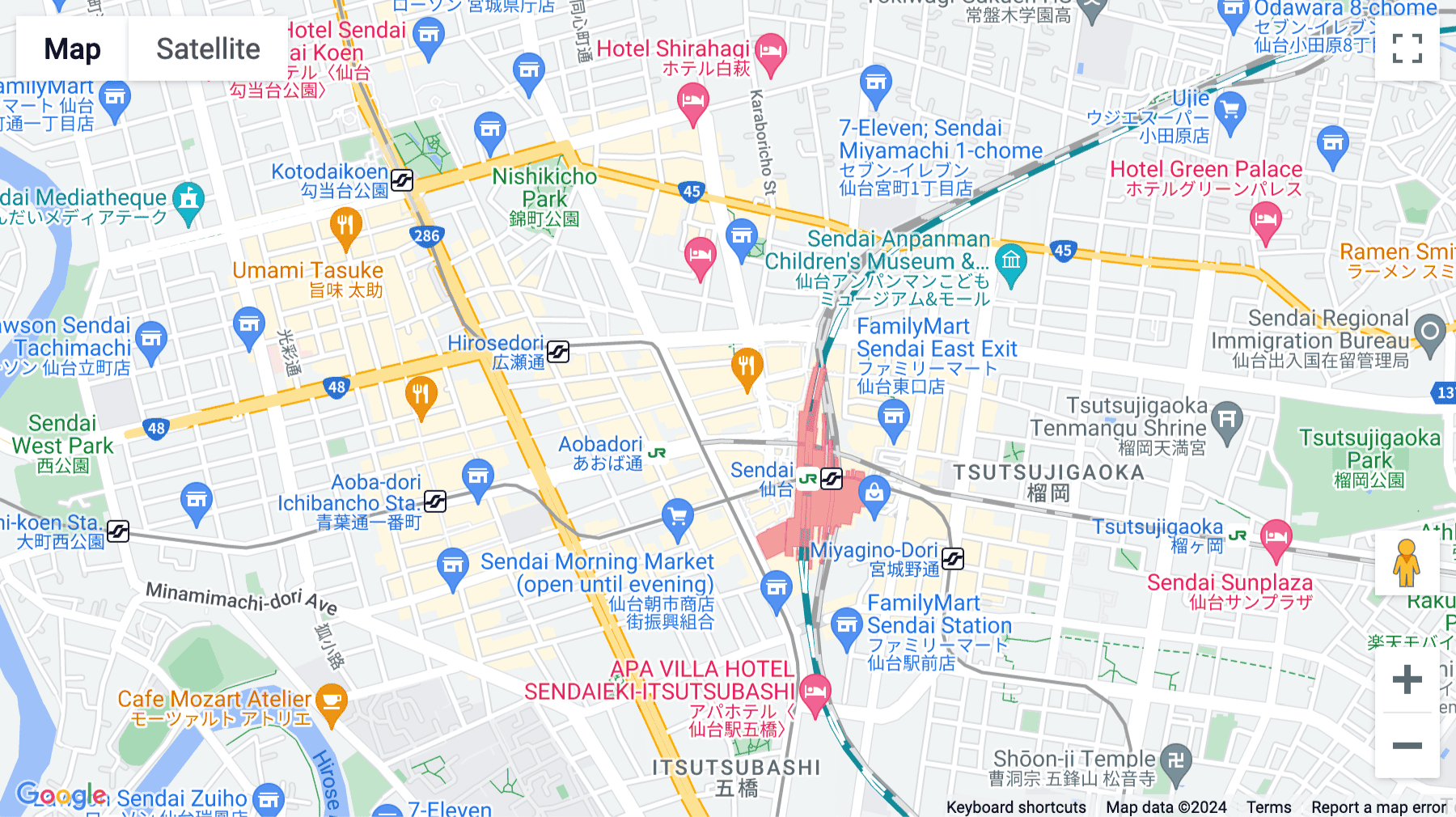 Click for interative map of 19th Floor Sendai Mark One, 1-2-3 Chuo, Aoba-ku, Sendai-shi, Miyagi-Ken, Sendai