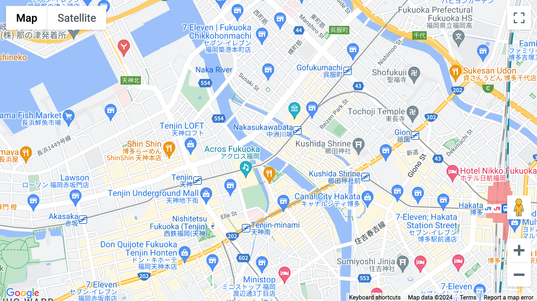 Click for interative map of Aqua Hakata 5F, 5-3-8,5-3-8 Nakasu, Hakata, Fukuoka-shi, Japan, Fukuoka, Fukuoka