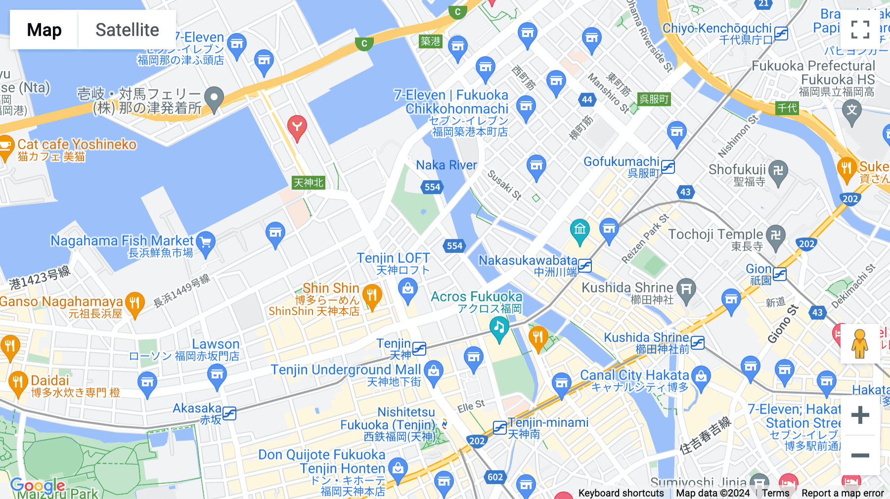 Click for interative map of Office net Tenjin, 4-8-2 Tenjin, Chuo-ku, Fukuoka, Japan, Fukuoka