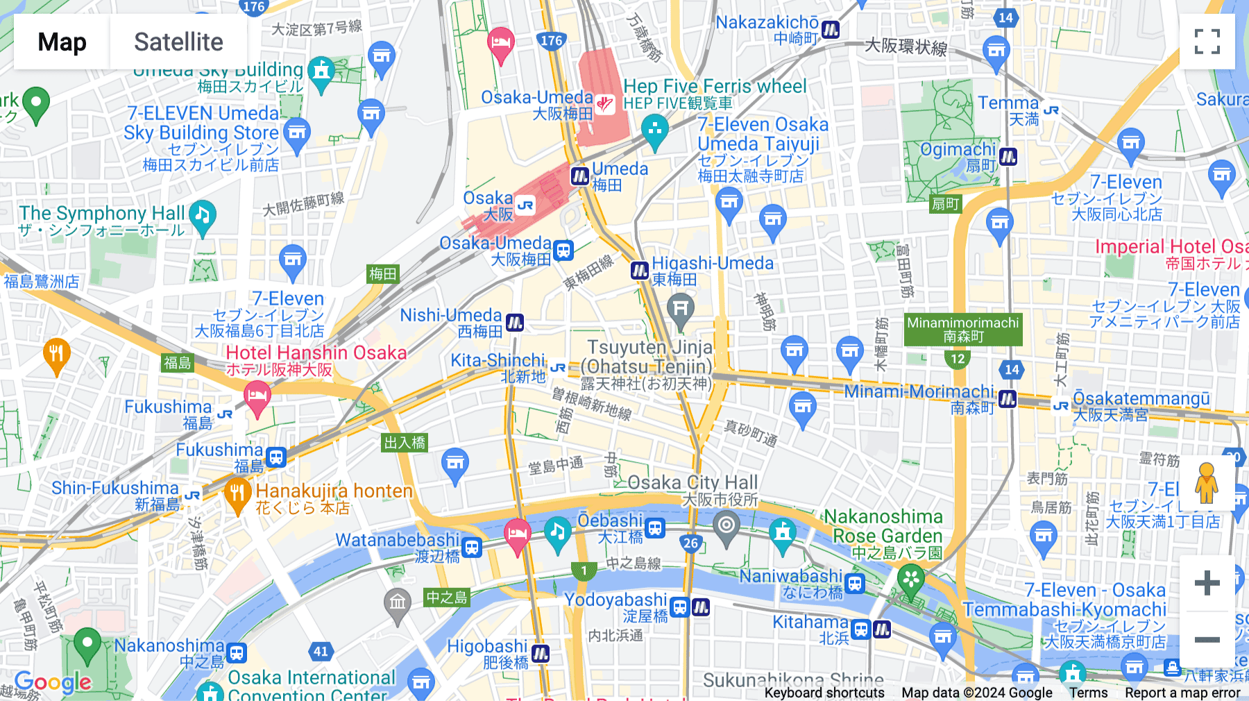 Click for interative map of 25F Ekimae Dai 3 Building, 1-1-3 Umeda, Kita-ku, Osaka, Japan, Osaka