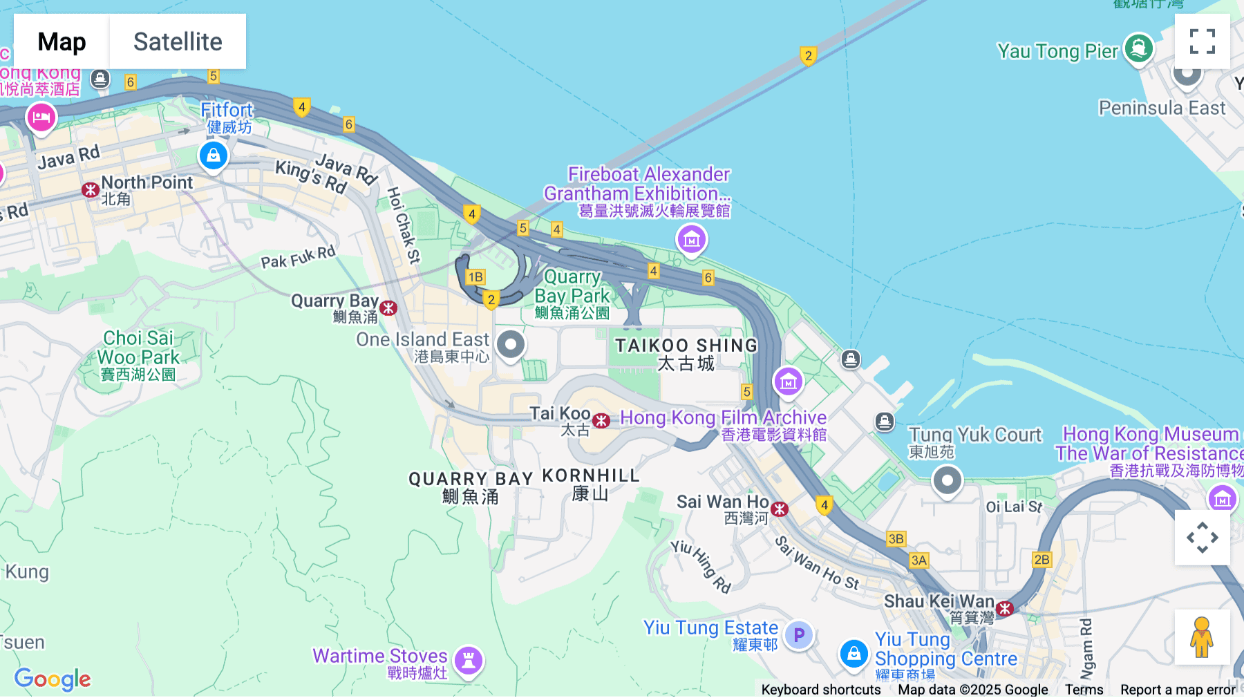 Click for interative map of Cityplaza Three 18 Tai Koo Shing Road, 21/F, Quarry Bay, Hong Kong
