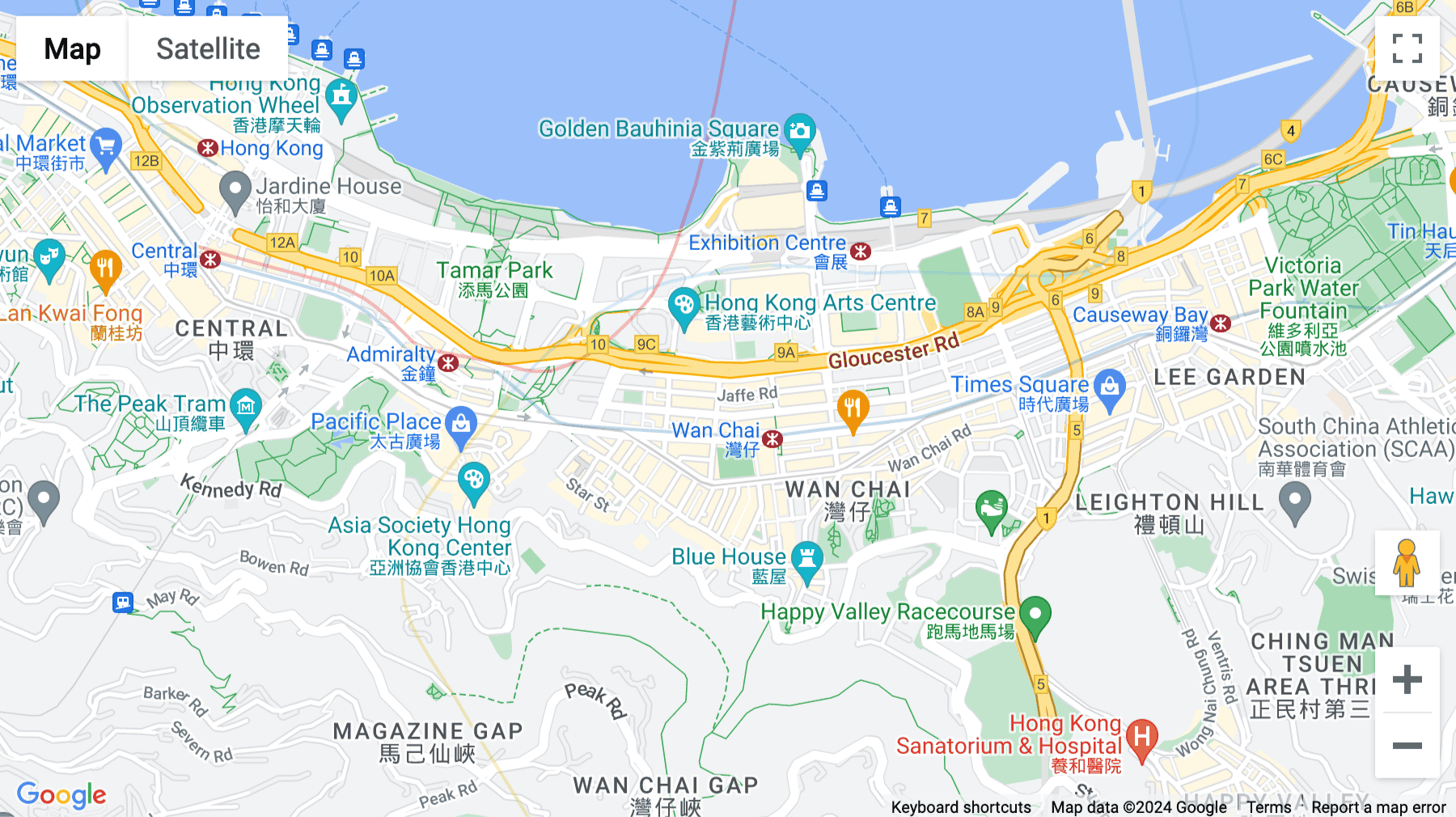 Click for interative map of Beverly House, 93-107 Lockhart Road, Wan Chai, Hong Kong