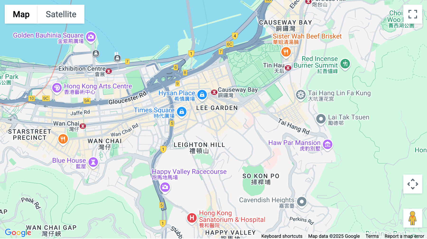 Click for interative map of 4/F, 5/F, 6/F, The Lee Gardens 3, 10 Hysan Avenue, Causeway Bay, Hong Kong