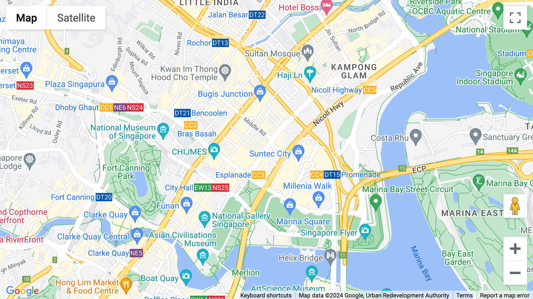 Click for interative map of Beach Centre, 15 Beach Road, Singapore