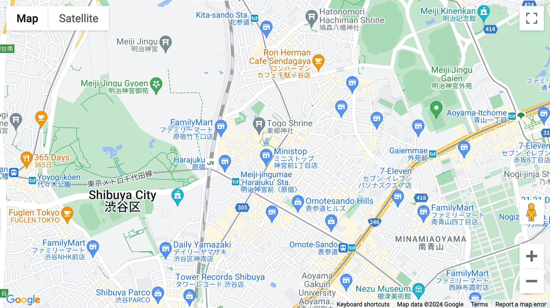 Click for interative map of Level 13-14, 1-5-8, Jingumae, Tokyo