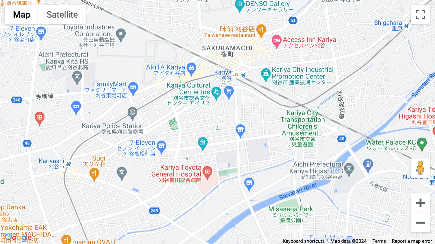 Click for interative map of YF BLDG 3F, 3-9 Wakamatsucho, Kariya-shi, Aichi-ken, Kariya, Nagoya City