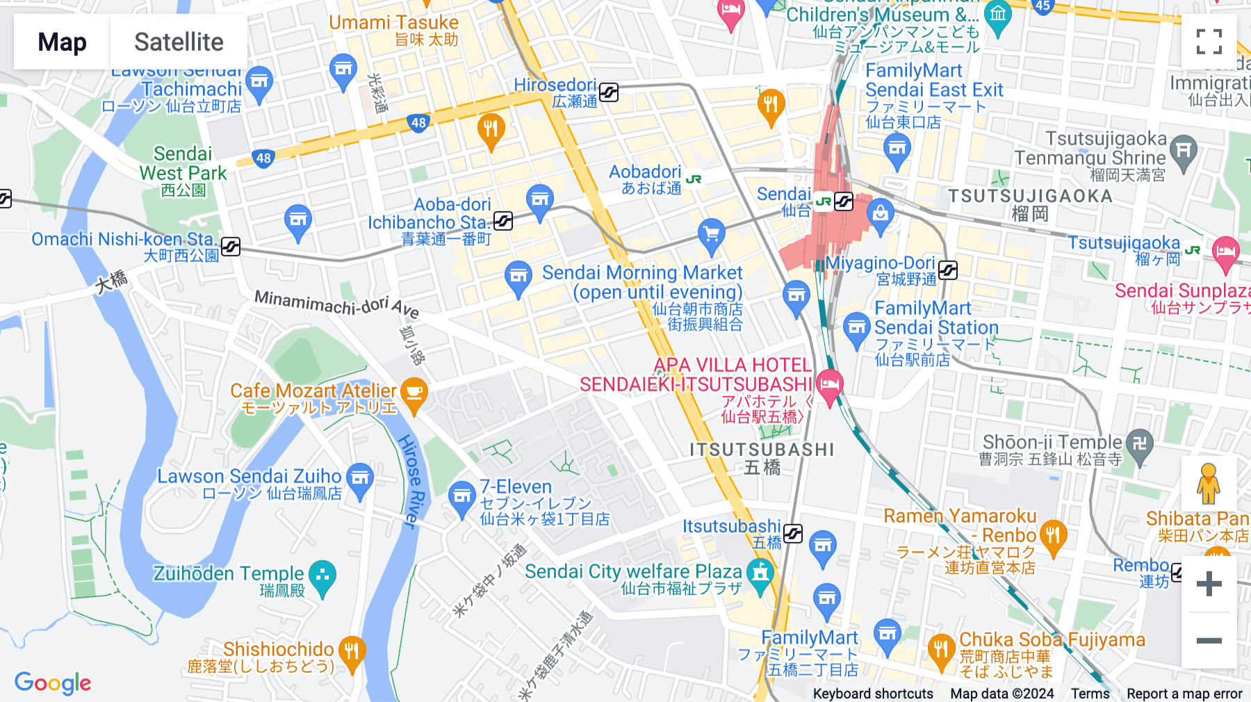 Click for interative map of Sendai Trust Tower 10th Floor, 1-9-1 Ichibancho Aoba-ku Sendai Miyagi, Tokyo