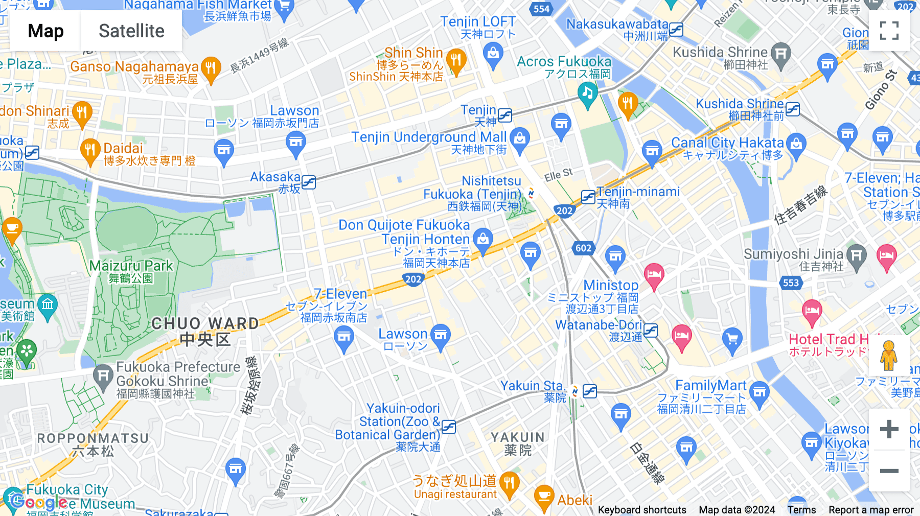 Click for interative map of 1-1-29, Daimyo 1 Chome, Chuo Ward, Fukuoka City, Fukuoka