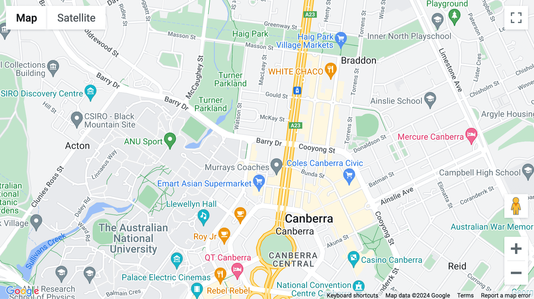 Click for interative map of 15 Moore Street, Levels 4 & 5, Canberra