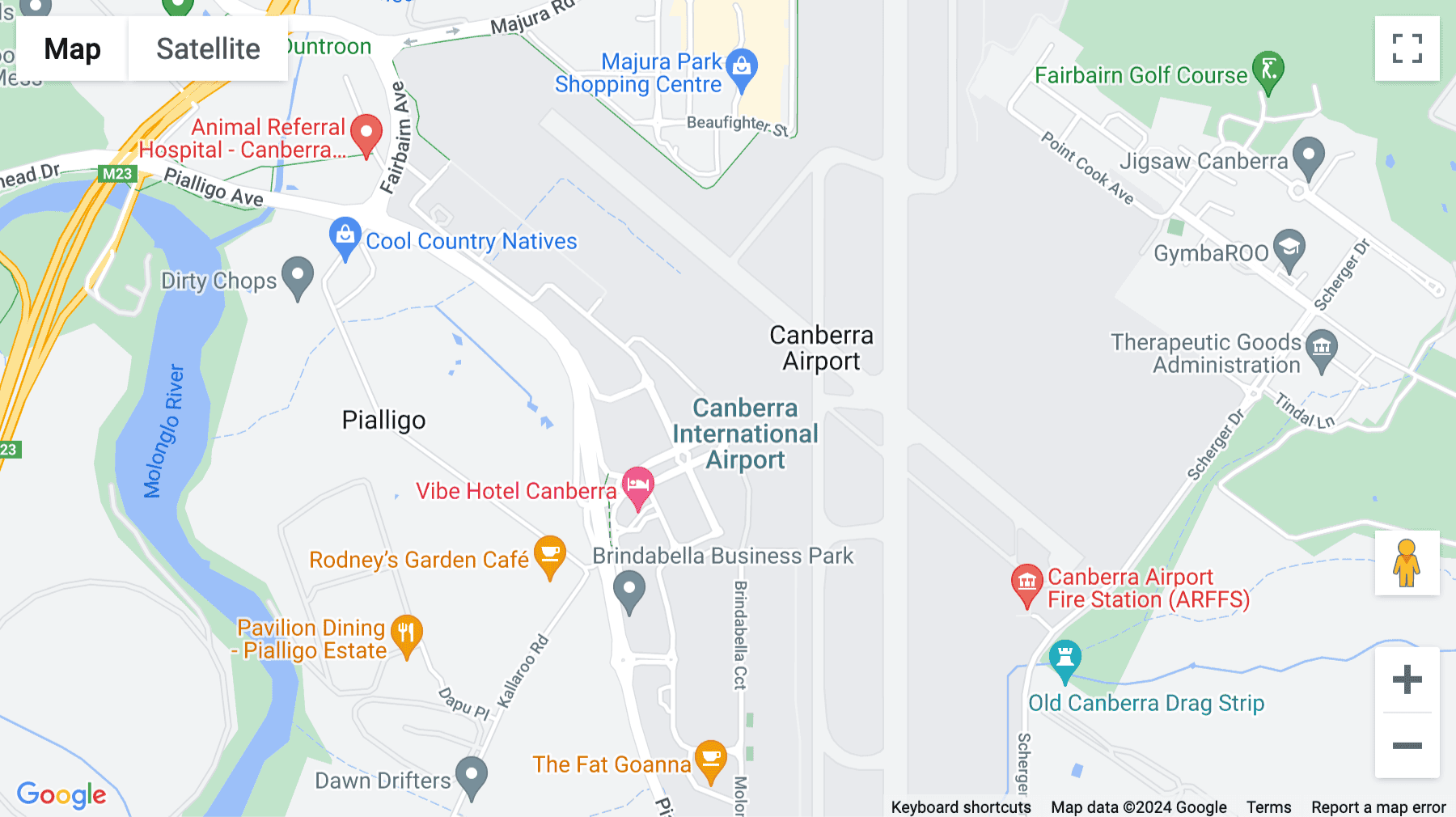 Click for interative map of Gateway Business Center, Level 4, Eastern Plaza Offices, Terminal Circuit, Canberra Airport, Canberra