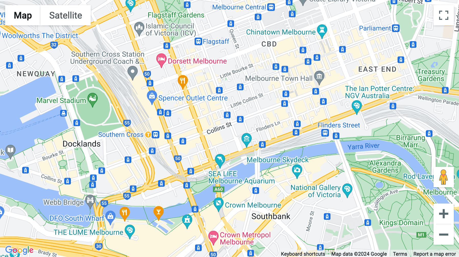 Click for interative map of 459 Collins Street, Melbourne