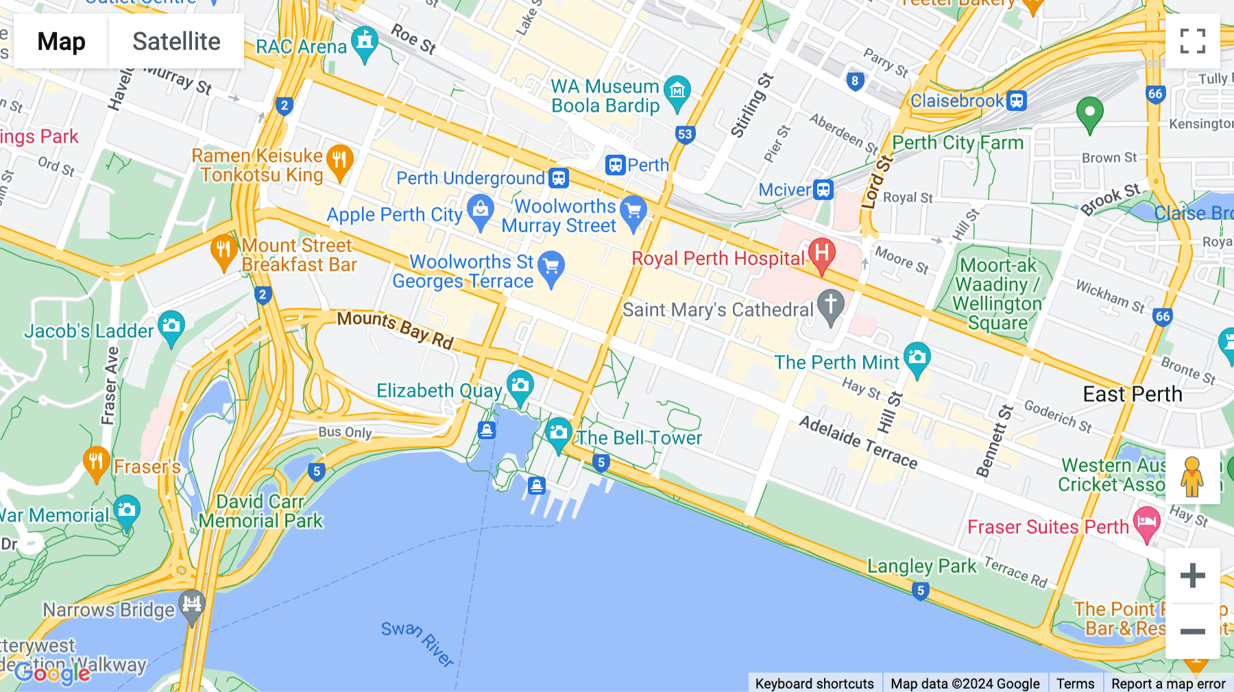 Click for interative map of Level 13, 37 St Georges Terrace, Perth, Perth
