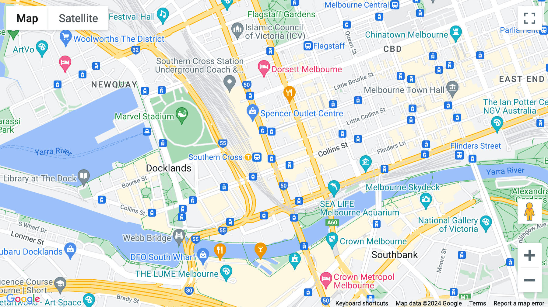 Click for interative map of 120 Spencer Street, Melbourne, Melbourne