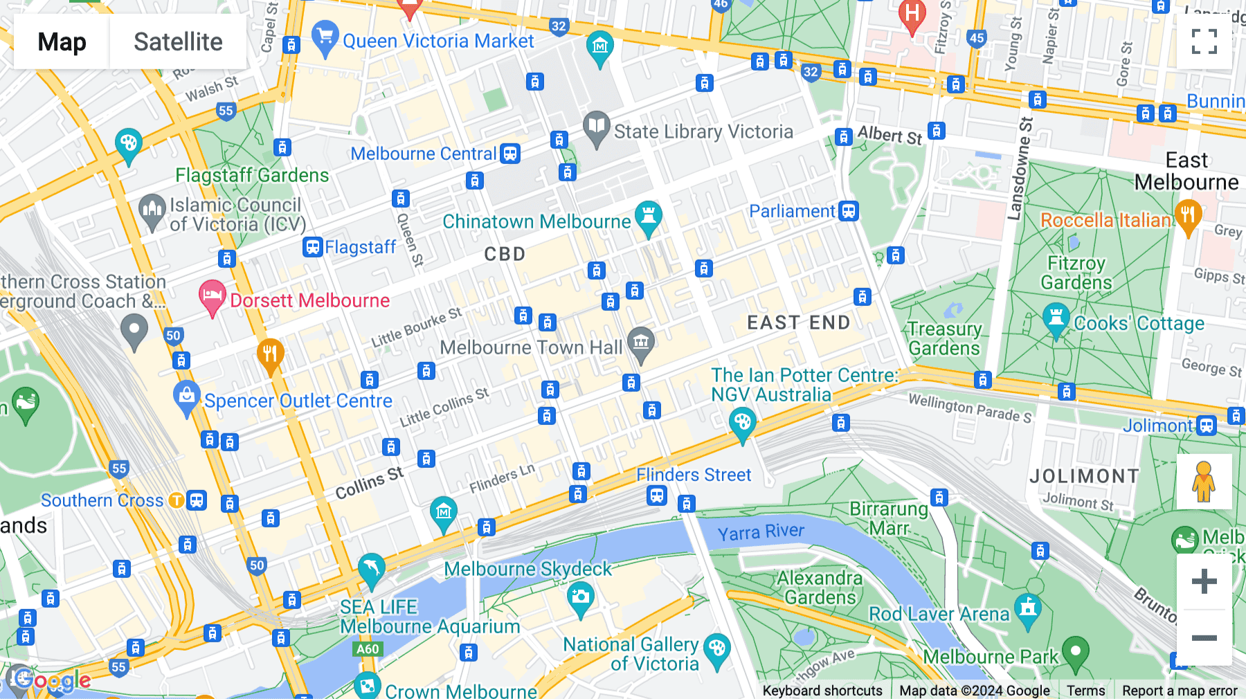 Click for interative map of Level 3, 257 Collins Street, Melbourne