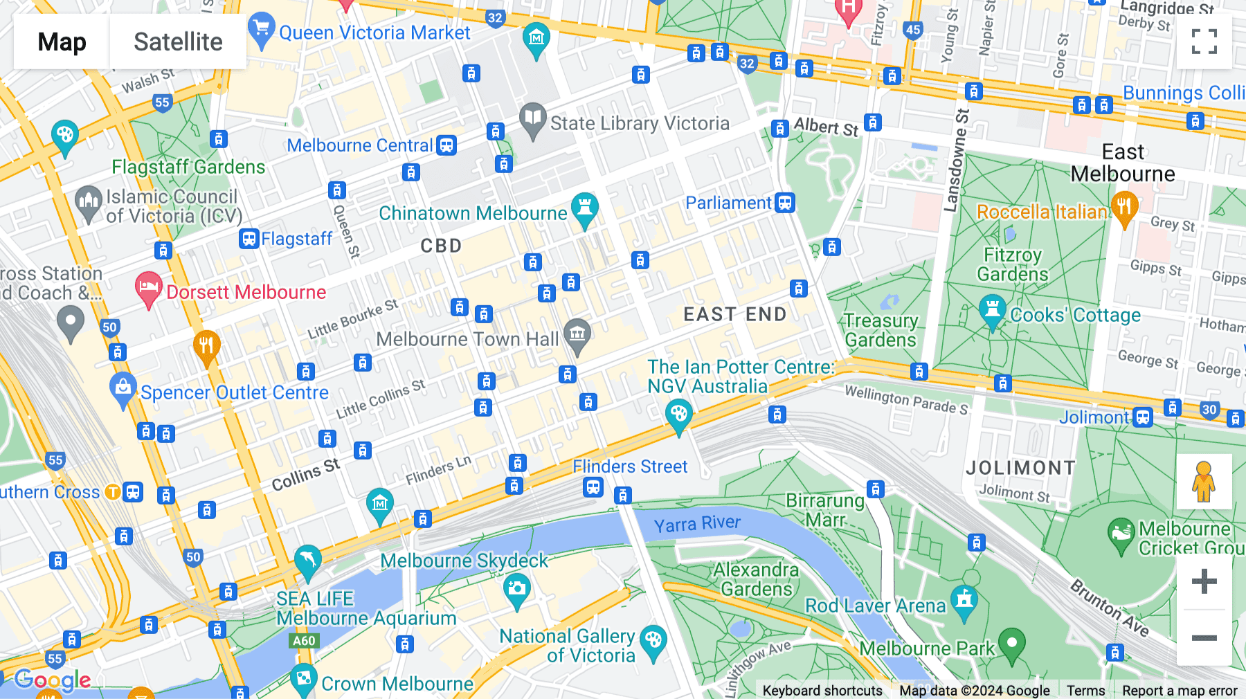 Click for interative map of 162 Collins Street, Melbourne