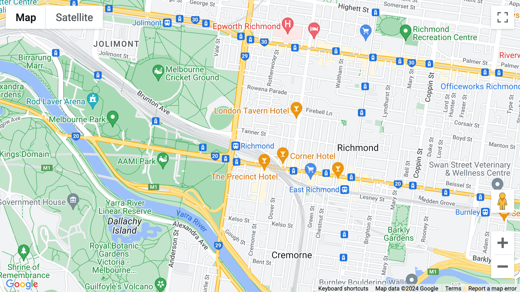 Click for interative map of Level 1, 41-43 Stewart Street, Richmond, Melbourne