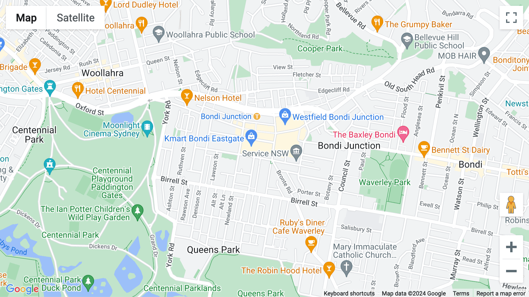 Click for interative map of Level 1, 9-13 Bronte Road, Bondi Junction, Sydney