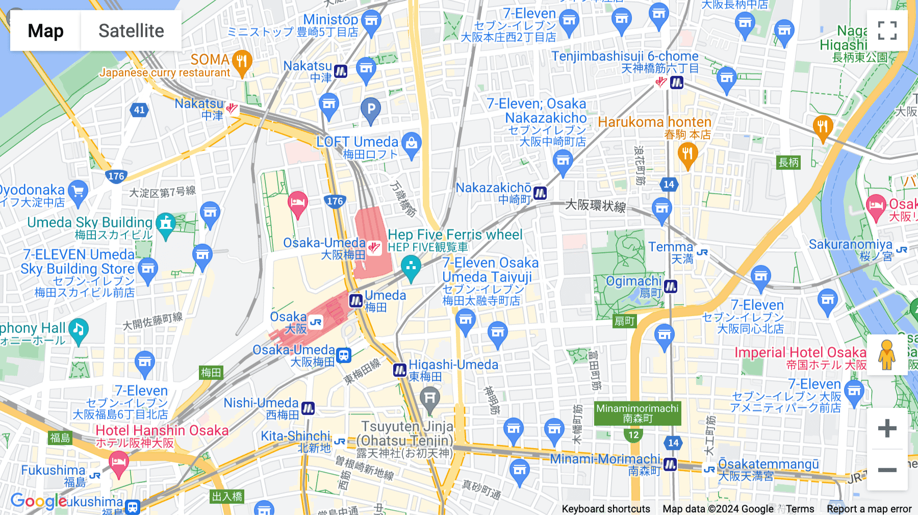 Click for interative map of 3F, 3F Hankyu Shin Osaka building,1-1-1 Miyahara Yodogawa-ku Osaka-shin, Japan, Osaka, Osaka