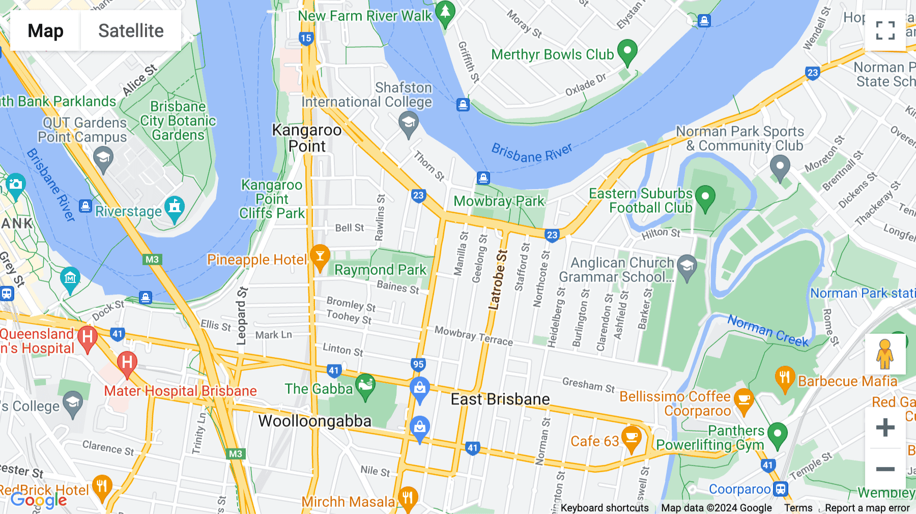 Click for interative map of 42 Manilla Street, East Brisbane, Brisbane