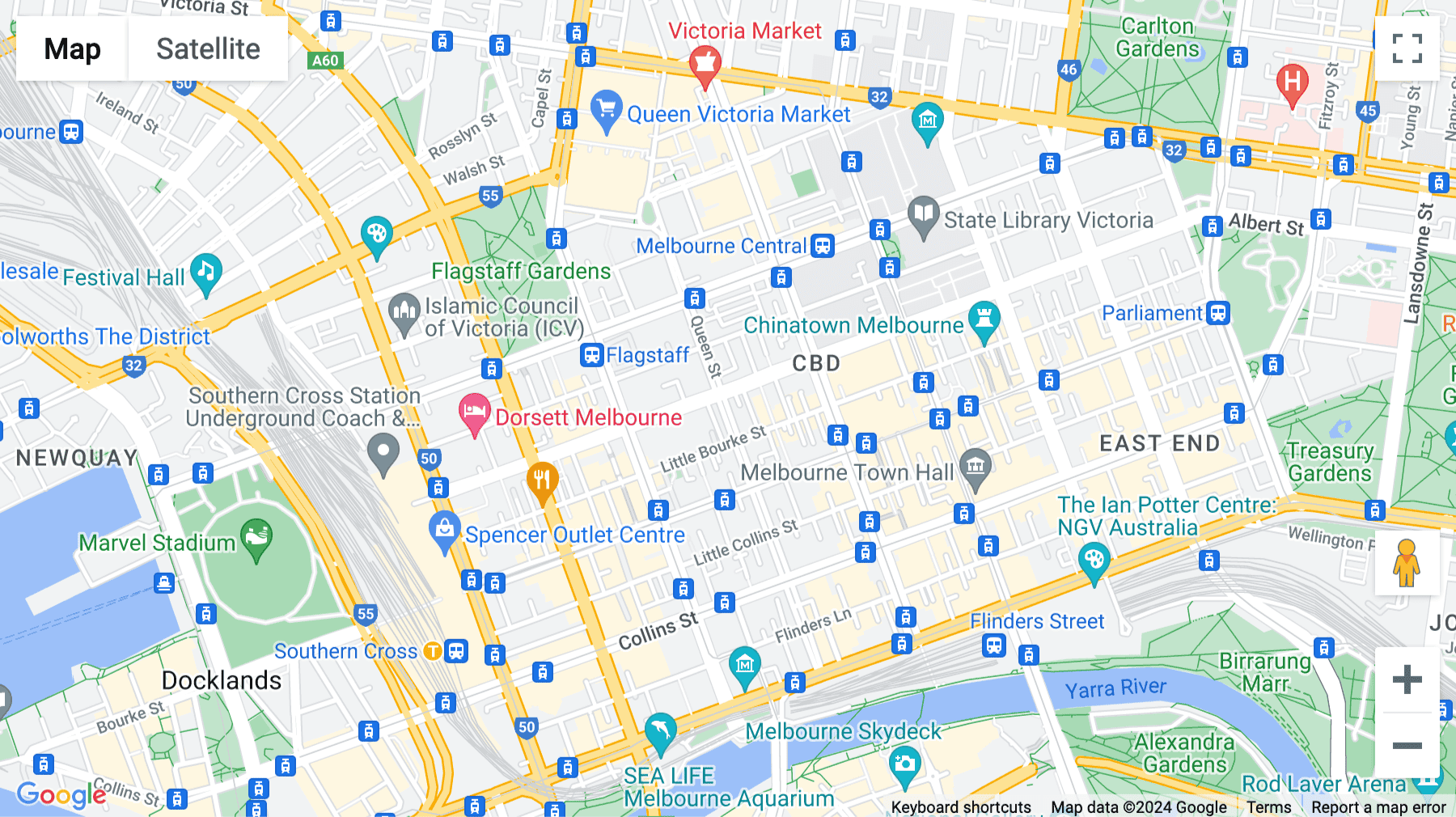 Click for interative map of 235 Queen Street, Melbourne