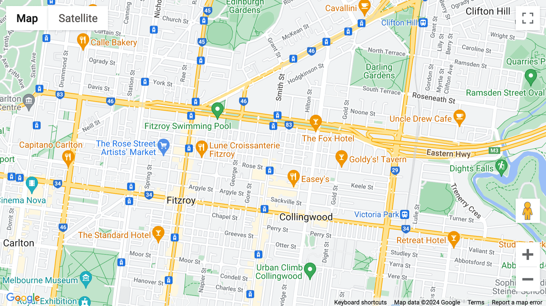 Click for interative map of 425 Smith Street, Fitzroy, Melbourne
