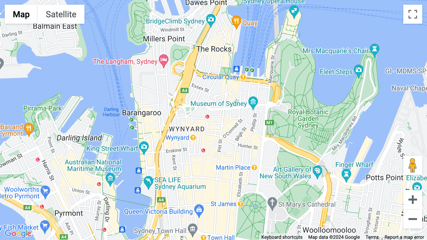 Click for interative map of Level 4, 20 Bond Street, Sydney