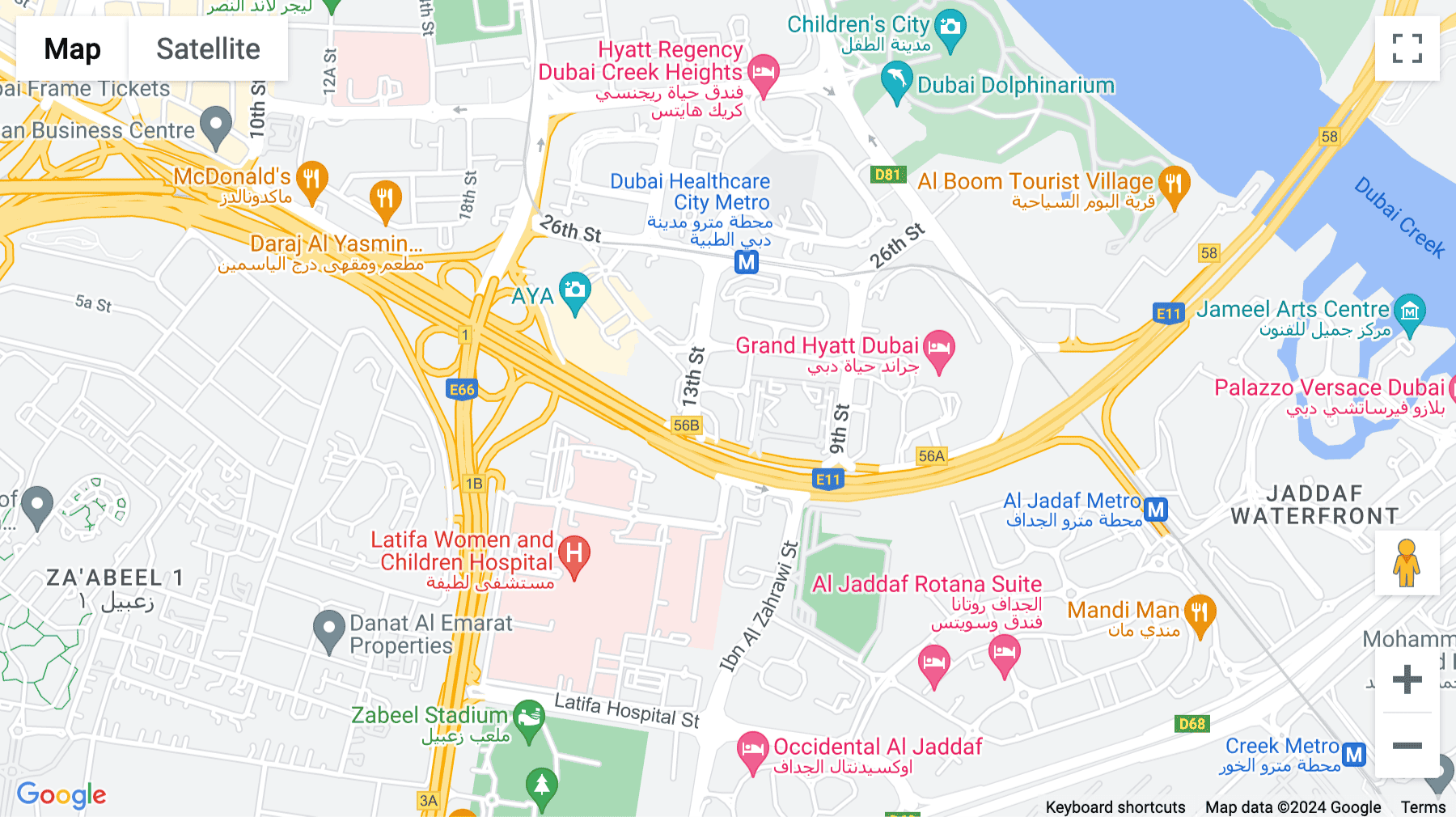 Click for interative map of 13th Street, Oud Metha, Dubai
