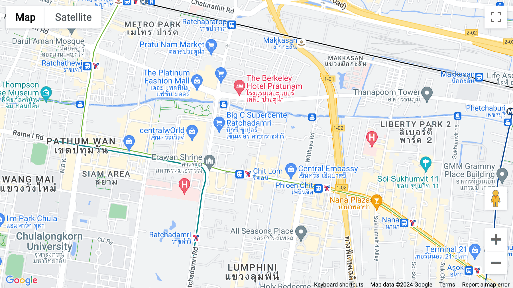 Click for interative map of 26/46-47 Orakarn Building, 12A Floor Chit Lom Alley, Khwaeng Lumphini, Bangkok