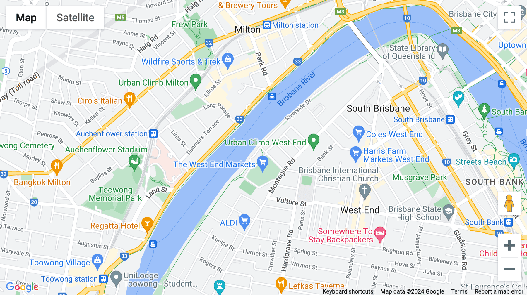 Click for interative map of The Cutting Edge Building, Corner of Jane Street & Riverside Drive, West End, Brisbane, Brisbane