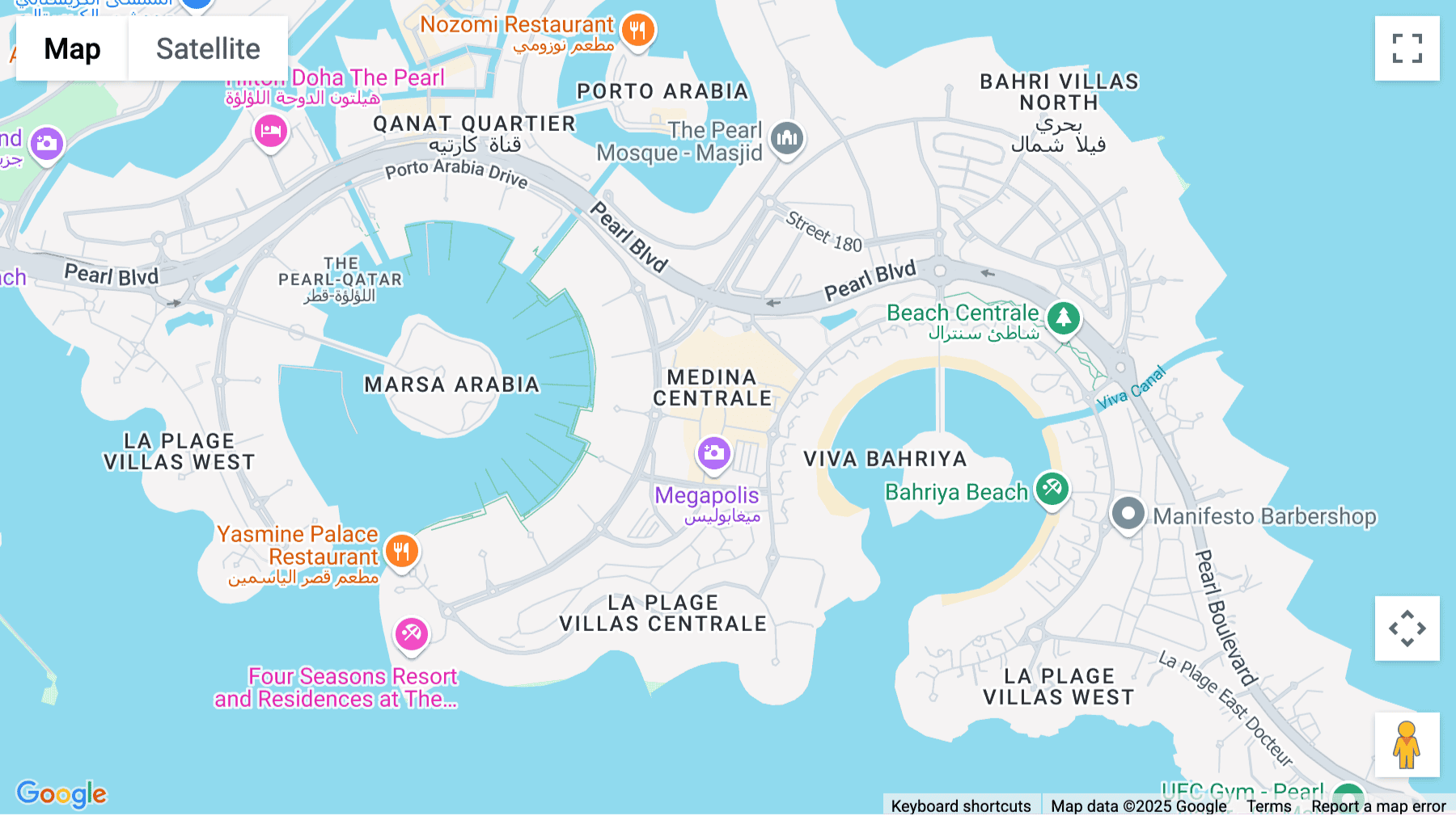 Click for interative map of Qanat Quartier, QQ05A, Piazza Level, Units 93-99, The Pearl, Doha