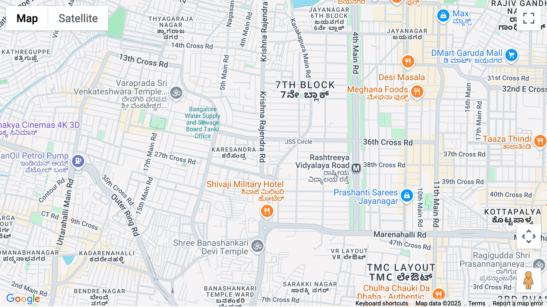 Click for interative map of Supreme Overseas Exports Building, 1st & 2nd Floor, Javanger 7th Block, KR Road, Bangalore