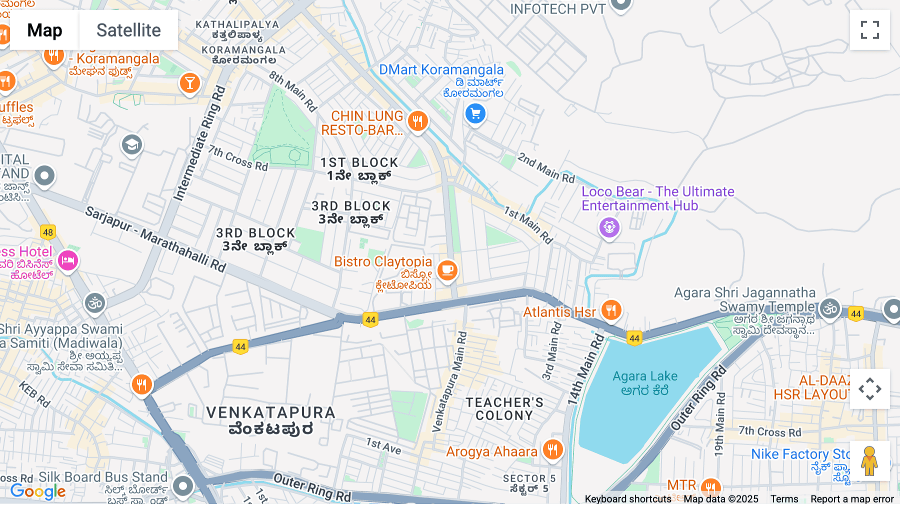 Click for interative map of Koramangala, Koramangala 3rd Block, 7th Main, Bangalore