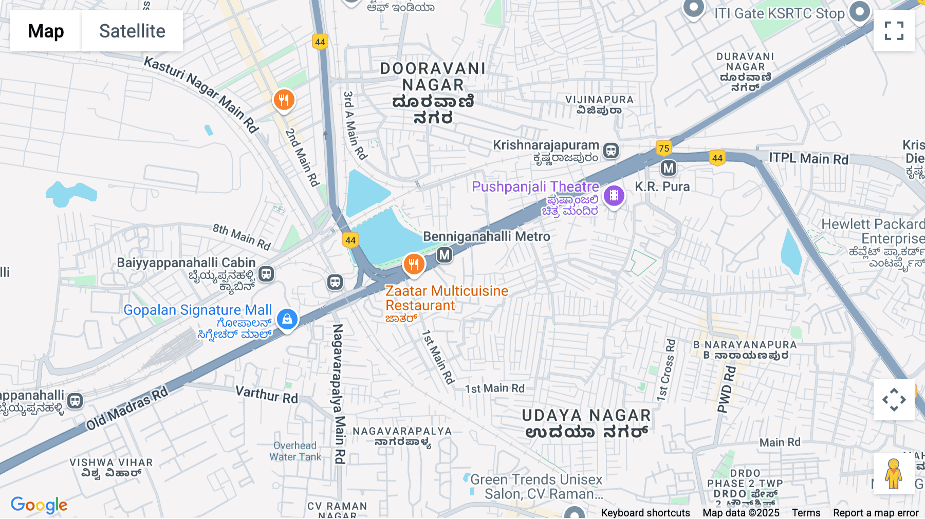 Click for interative map of 13th Floor, No. 78, Next to KR Puram Tin Factory, Old Madras Road, Mahadevapura, Bengaluru, Bangalore