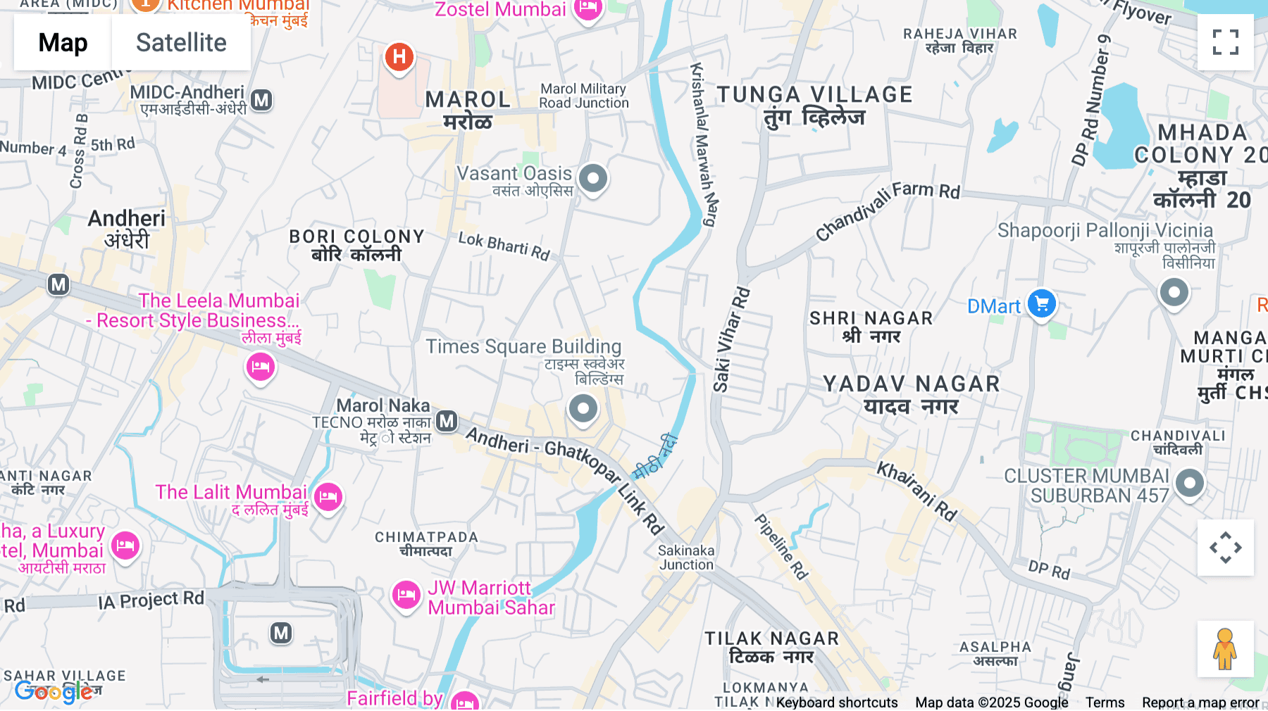 Click for interative map of Sag Baug Road, off Andheri-Kurla Road, Marol, Andheri East, Mumbai, Mumbai