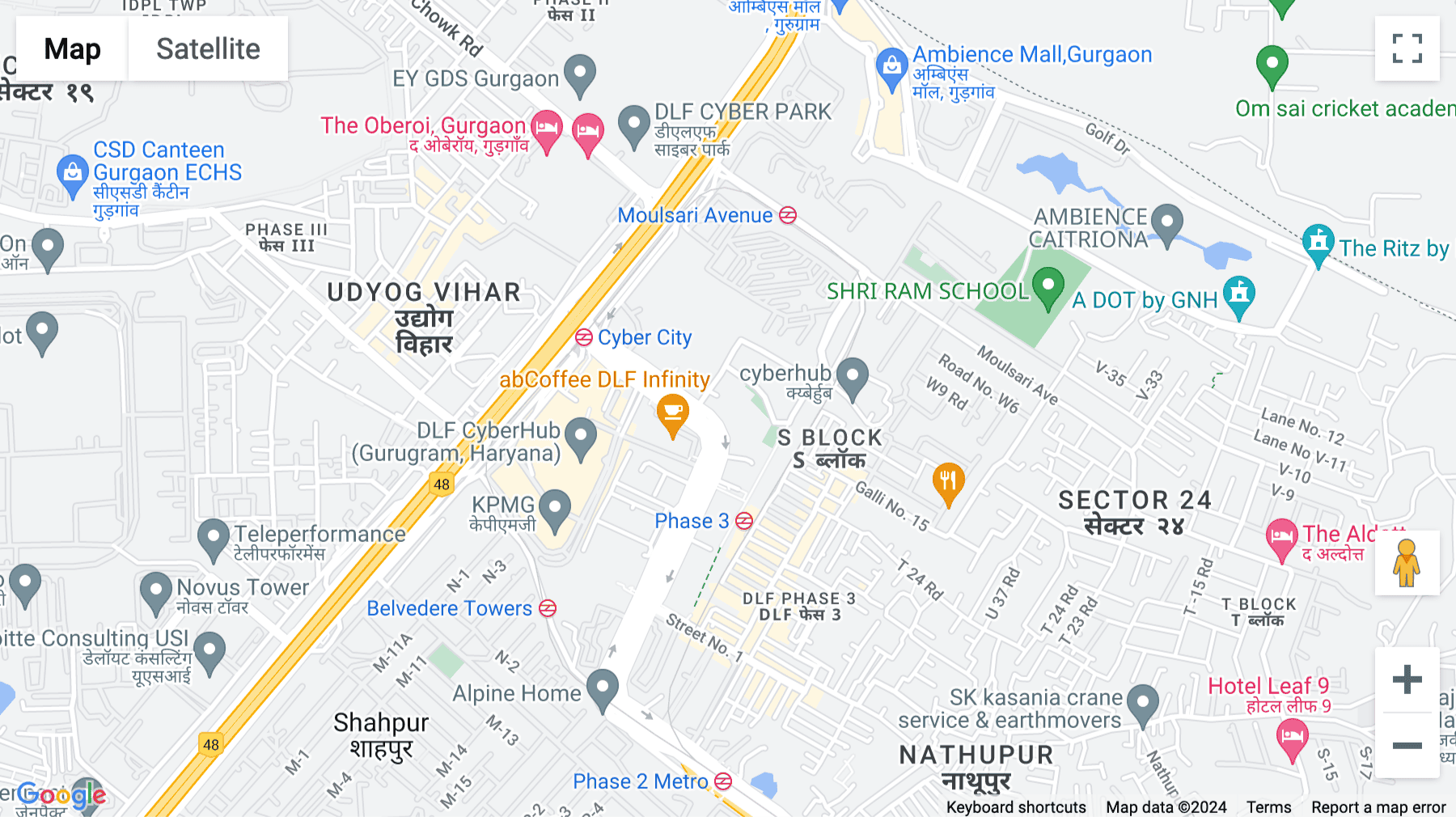 Click for interative map of 16th Floor, Tower-9A, Cyber City, DLF Phase III, Haryana, Gurugram